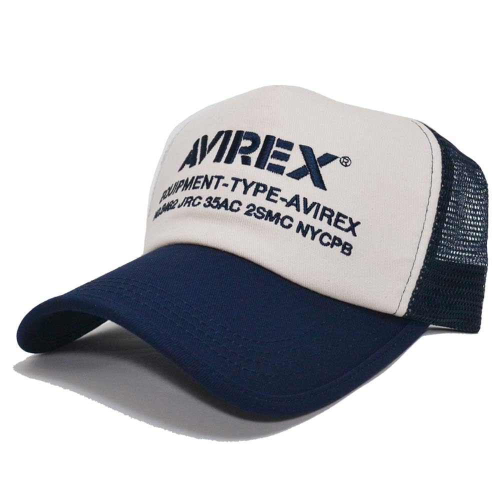 

Avirex Number Embroidered Mesh Cap 7300 (Off-White Navy)