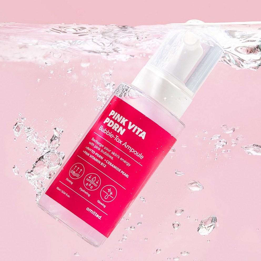 [Omitted] Pink Vita PDRN Bubble Ampoule Serum Toner Mask Pack, 90ml