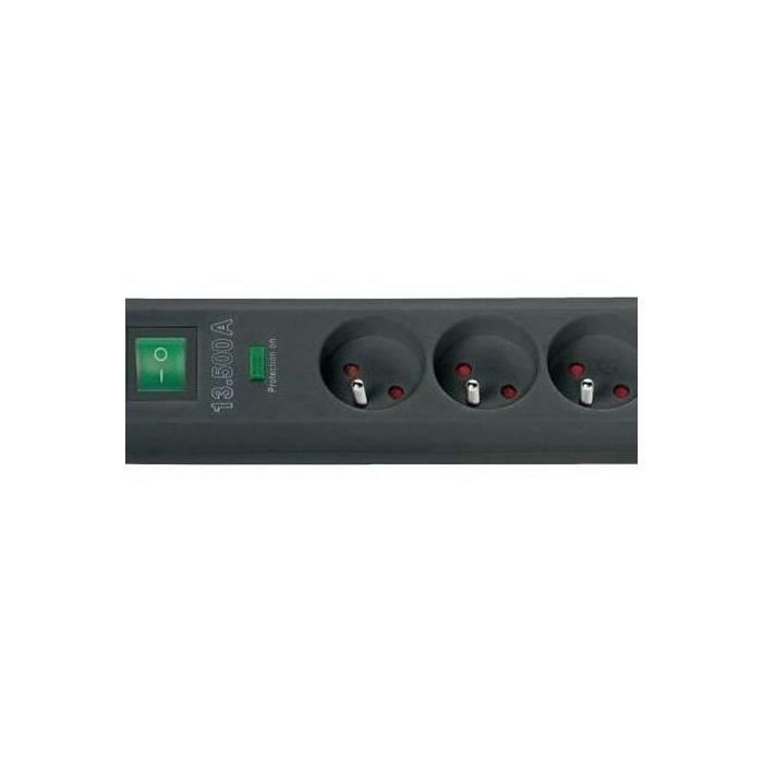 Surge Protector Power Strip - BRENNENSTUHL - ECO-LINE Black - 4 Sockets - 1.4m Cable - 13,500A