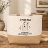 Sac J’peux pas je préfère mon Berger Blanc Suisse J'peux pas minimaliste | Cabas en Coton avec Fond Jute 18 L 48 × 37 × 13 cm
