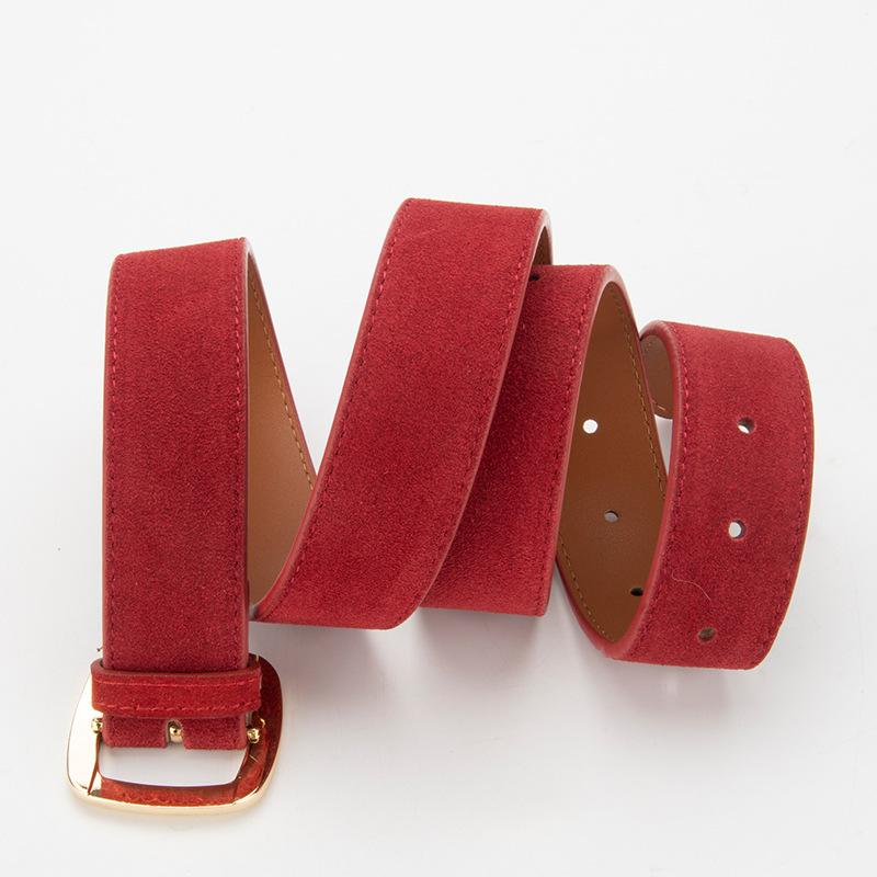 Vintage Damen Gürtel Leder Matt Wildleder Dekoration Mit Rock Jeans Gürtel Damen