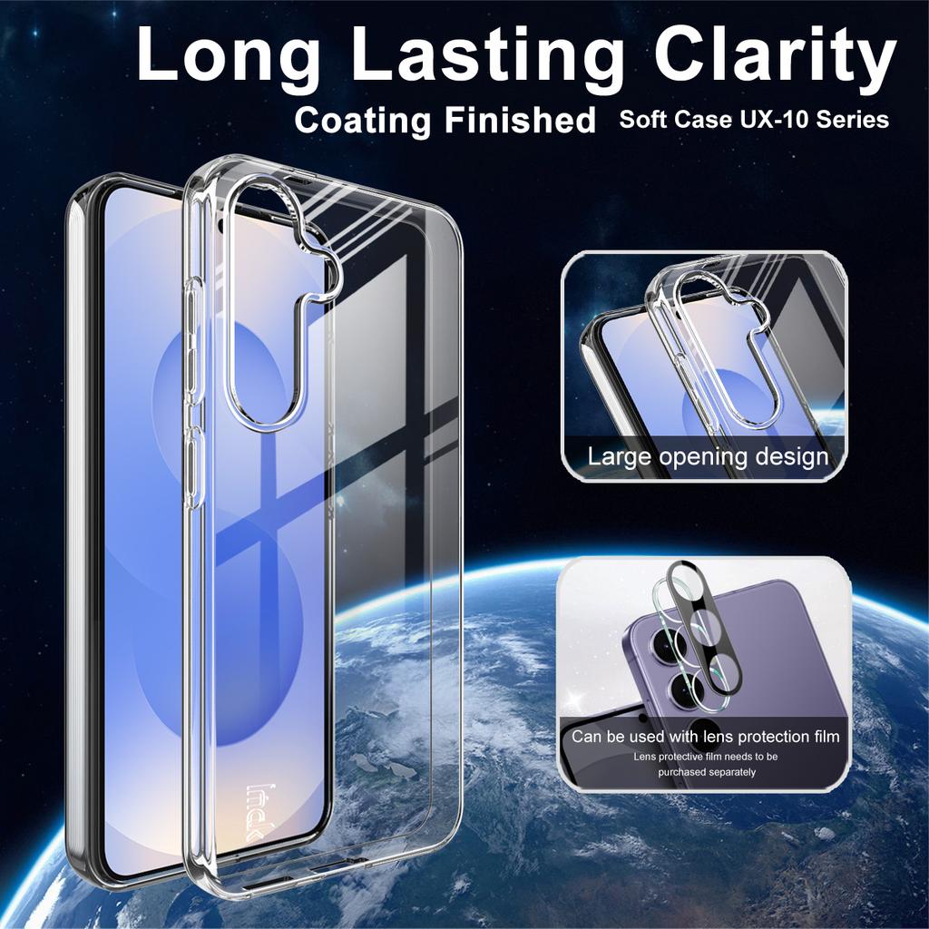 IMAK UX-10 Series For Samsung Galaxy S25 Clear Phone Case Soft TPU Mobile Back Cover