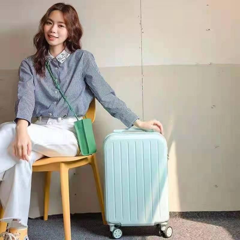 20-Inch Multifunctional Carry-On Suitcase with Logo Option - Fresh Design for Women, Students, and Men with 24-Inch Version and Combination Lock.