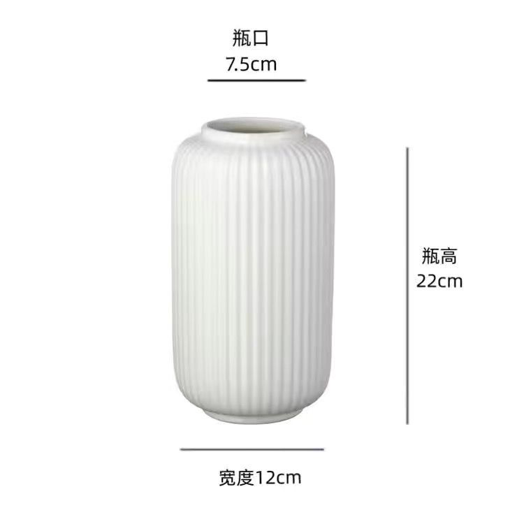 White Vase Ceramics Vases Minimalist Modern Terrarium Nordic Simple Living Room Flower Pot Decoration Home Decor Decoracion