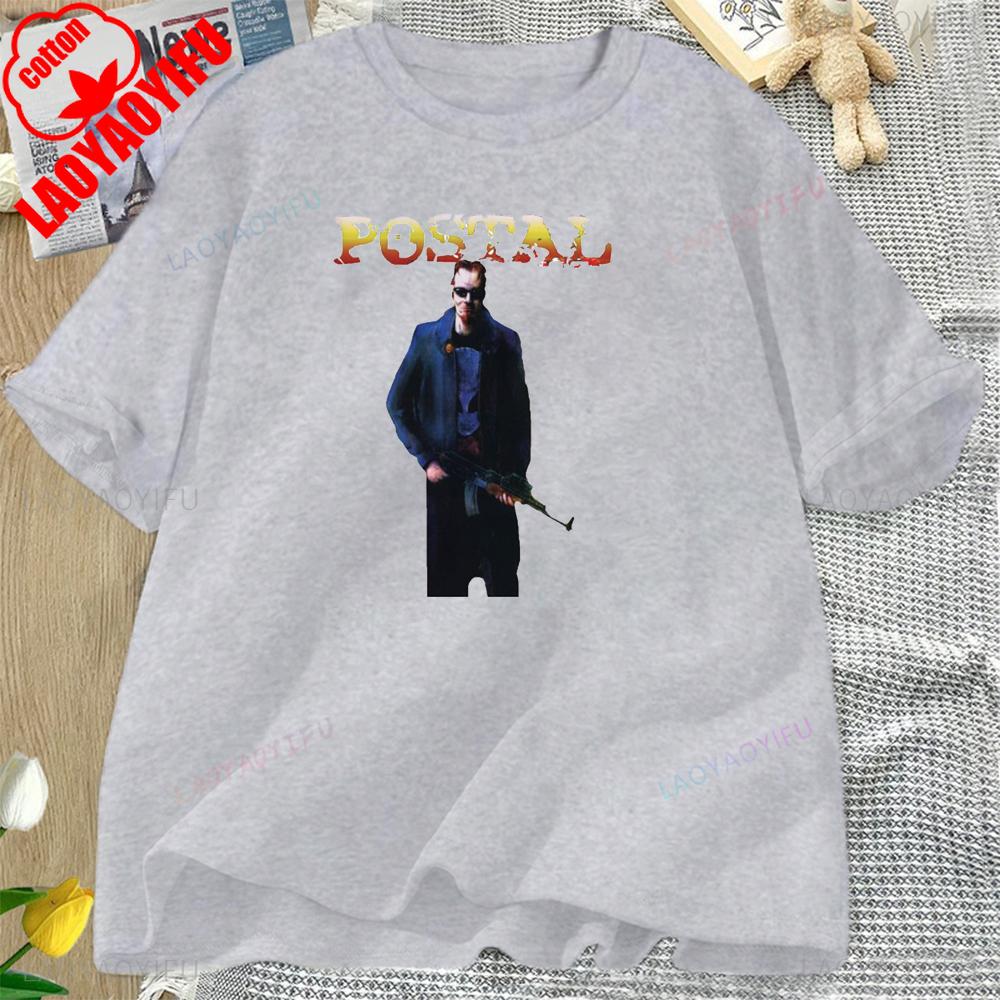 

Футболка Postal Dude 2 Alien Run with Scissors Футболка Postal Dude Літня футболка з коротким рукавом Чоловічі та жіночі футболки з особистістю 3XL