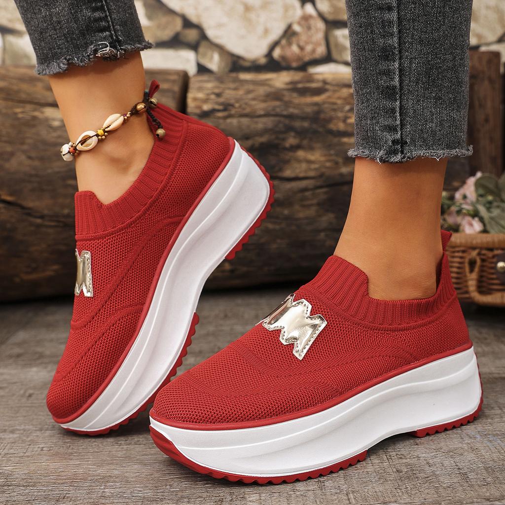 Fashion Women Platform Sneakers Casual Slip on Fashion Loafers Shoes Ladies Outdoor Breathable Tennis Sneakers Woman Zapatos De Mujer