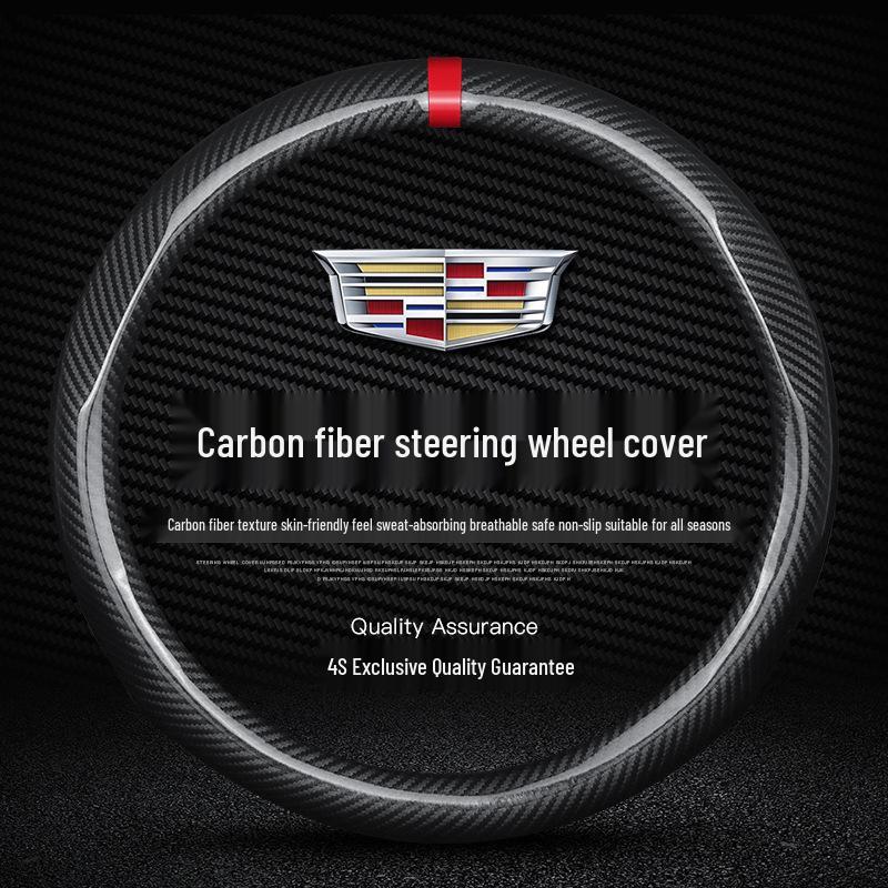 Cubierta de Volante de Fibra de Carbono Cadillac para CT4, ATS, CT5, CT6, XT4, XT5, XT6, BLS, LS, STS