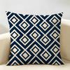 Geometric Diamond Pattern Cushion Cover Natural Linen Organic Fabric Double-Sided Printing Breathable Perfect For Home Decor