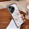 3D Perle Schmetterling Stoßfest Galvanisiert Silikonhülle für Huawei Pura 80 70 Ultra P60 P50 P40 P30 Lite Pro Transparentes Backcover