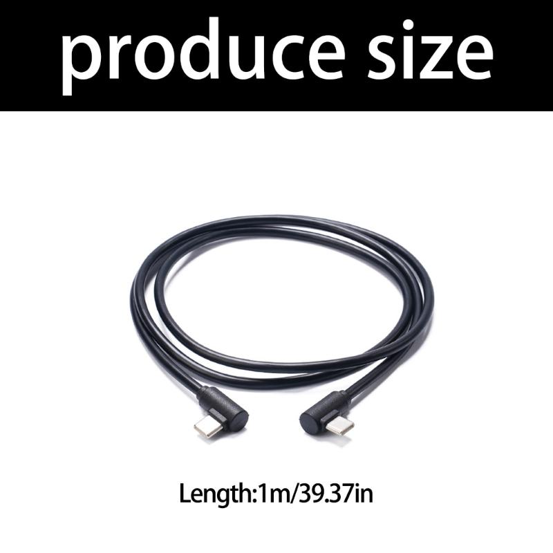 90 Degree Angled Type C Charging Cable 3A Quick Charging Cord For Mobile Phones Gaming Consoles And Portable Electronics