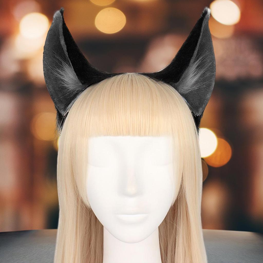2Pieces Plush Wolf Ear Hair Clips Children Halloween Cosplay Animals Ears