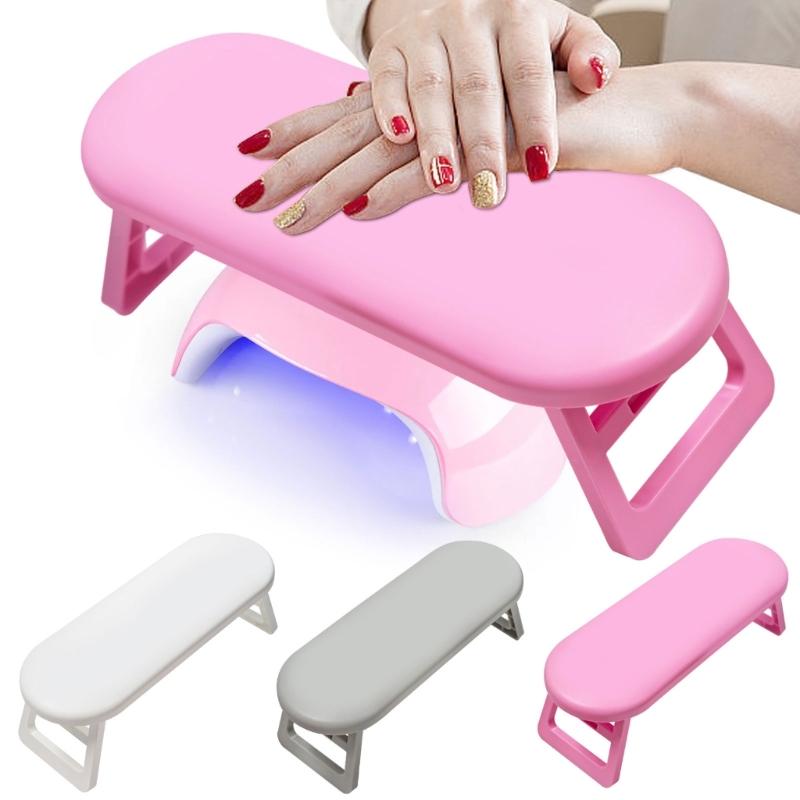 Manicure Hand Pillow Foldable Nail Arm Rest for Salon and Nail Art Portable Plastic Nail Technician Tool Accessory