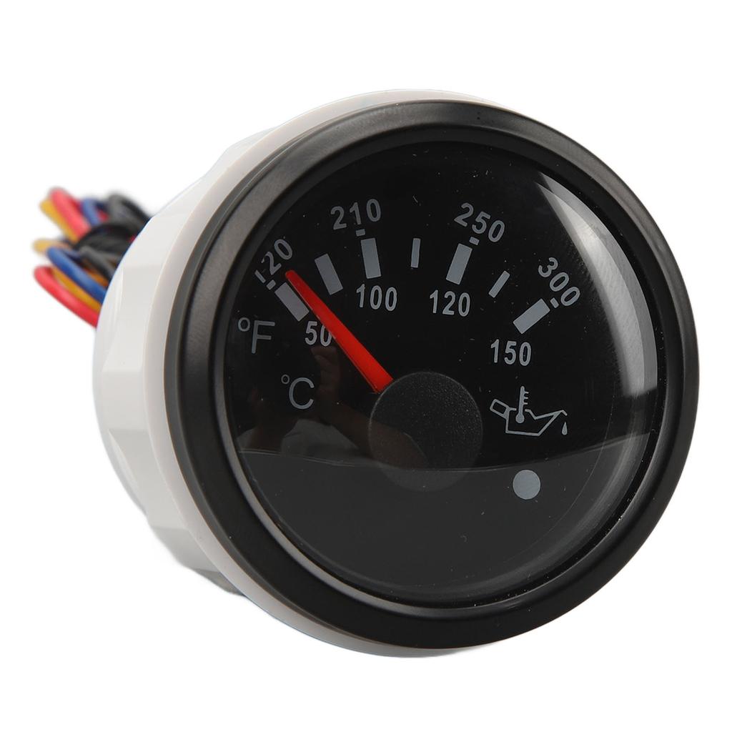 52MM Oil Temperature Gauge  9 to 32V Double Scale Pointer High   Sensors for RVs Yachts Fishing Boats Ships