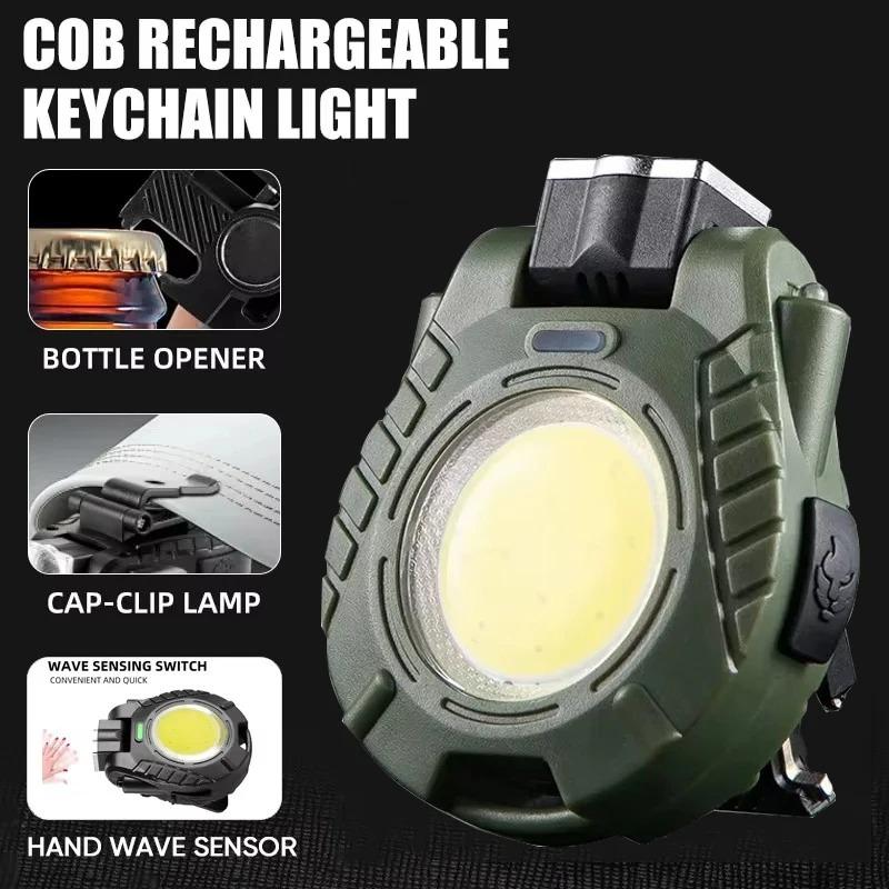 

1/3PCS Induction Cap Light LED Multi-function Mini Flashlight Portable Work Light Strong Light Night Fishing Outdoor Camping Green 1PC