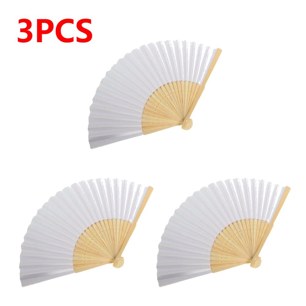 1-50 Stück DIY Papier Bambus Faltfächer Blanko Weiß Faltfächer Hochzeitsgeschenke Erwachsene Kinder Kalligraphie Malerei Übungsfächer