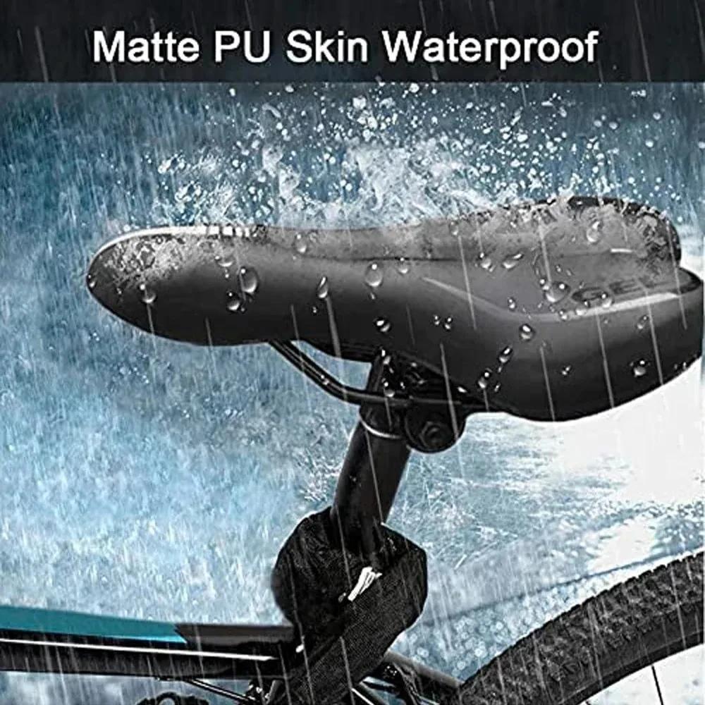 Sedlo na kolo Silikonový polštář Cyklistické sedlo Povrch z PU kůže Gel plněný silikou Časosběrné Pohodlné Nárazuvzdorné Sedlo na kolo