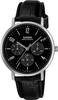 CASIO Quartz Unisex 37mm Watch display Silver x Black Black Leather Band Overseas Model [Casio] MTP-VT06L-1B Multi-axis 24-hour