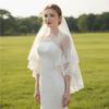 Luxury Double Layers Bridal Veil Lace Edge Mesh Veil Bridal Accessories Tulle Veil Wedding Day