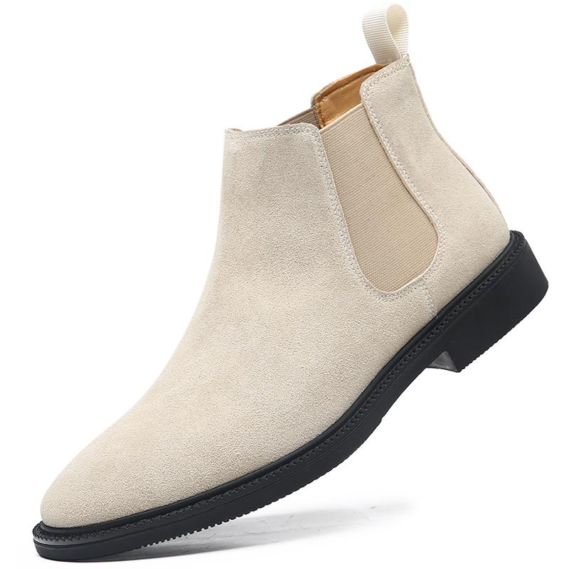 New Men's formal boots Classic minimalist British style Daily leisure business and office Outdoor wedding party White shoes