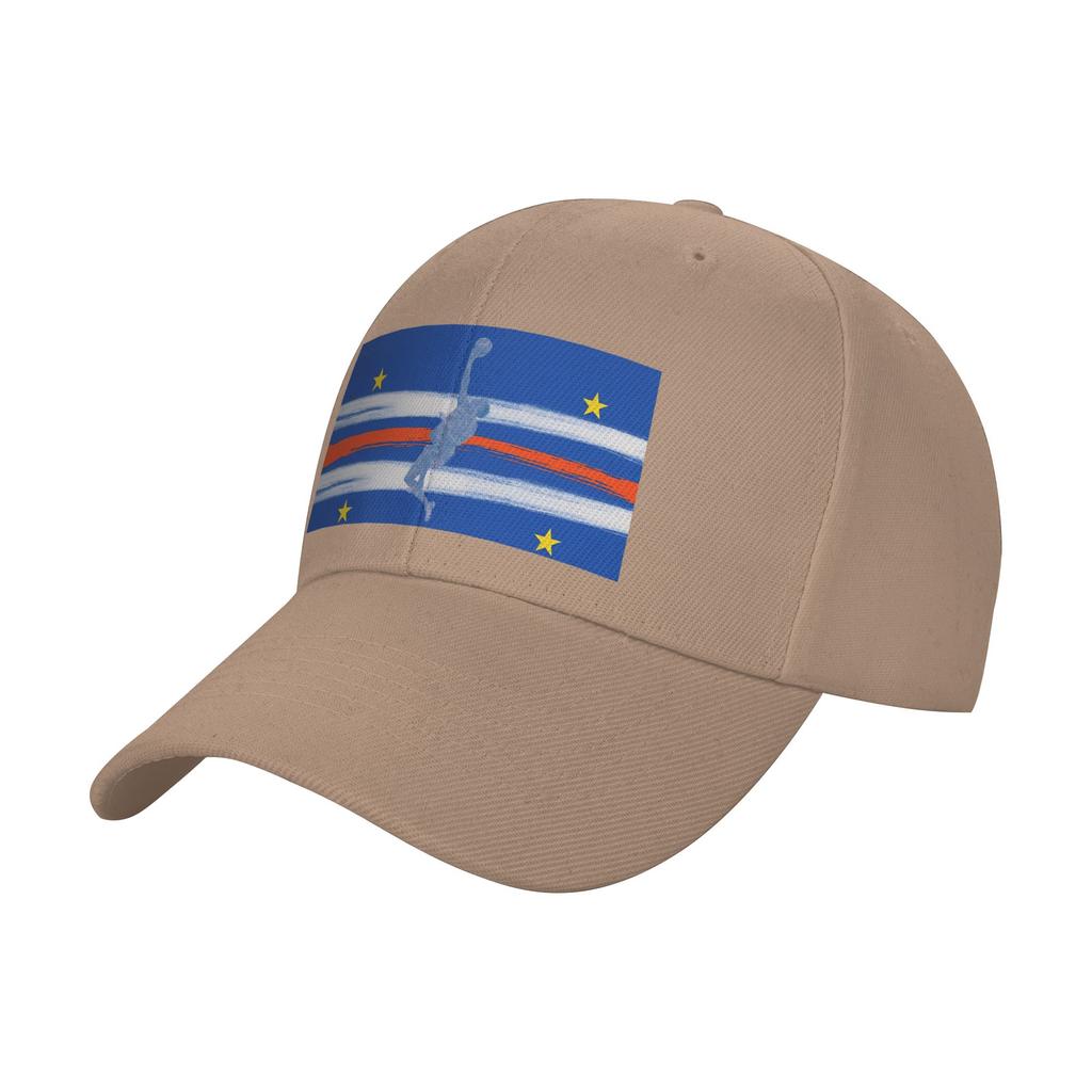 Vozinha und Flagge Baseballkappe Kap Verde Wandern Angeln Sonnenschutz Trucker-Kappe Paar Damen yk Cooler Aufdruck Baseballkappen