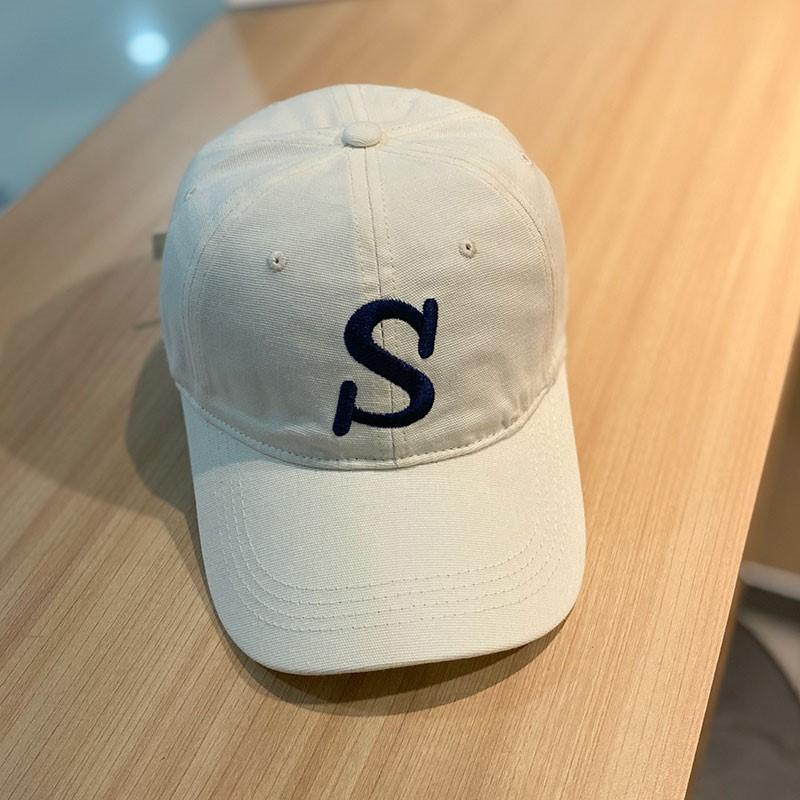 New Ins Letter Embroidered Baseball Cap for Children, Versatile Curved Brim, Small Face, Soft Top Sunshade Cap for Men