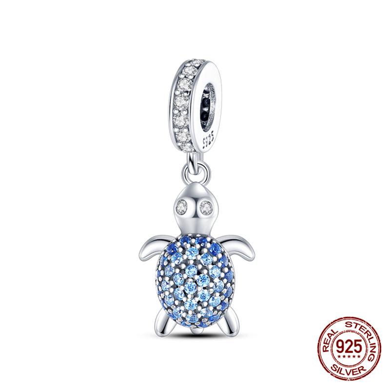 Charm Copper Marine Life Starfish Turtle Charm Bead Fits Women 3Mm Original Bracelet Necklace Diy Fine Jewelry Gift