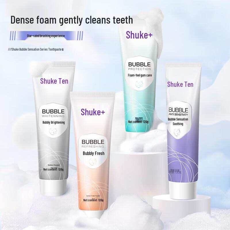 Shuke Foaming Fresh Toothpaste Lemon Passion Fruit 3-Pack