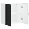 Kitchen Wall Cabinet "Lucca" Black Glued Wood