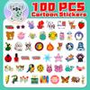100 Small Size 4cm Colorful Flywheel Mix and Match Small Fresh Stickers Ins Style VSCO Cute Cartoon