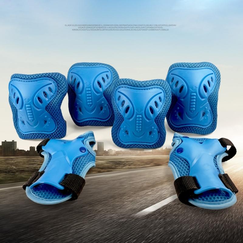 Adjustable Kids Roller Skating Protective Gear Set with Knee Pads Elbow Pads Wrist Guards for Girls and Boys Durable