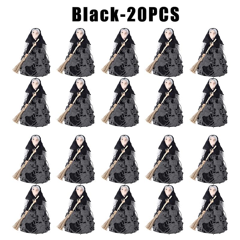 Hauntingly Elegant Witch Broom Tree Topper Halloween Star Decor Premium Resin Craft Gothic Christmas Collectible