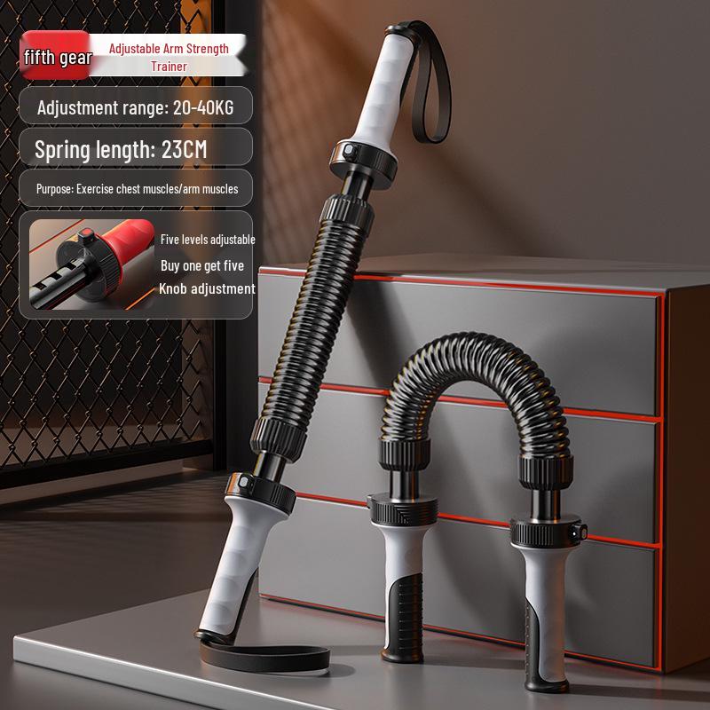 Adjustable Spring Arm and Grip Strength Trainer for Men's Home Fitness