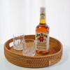 Natural Rattan Storage Baskets Multi-size Plate Tray for Bread Snacks Fruits Picnic Sundries Box Home Desk Decoration