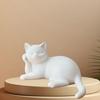 3D Printed Cat Statue, Small Holding Face Cat Figurine, Cute Animal Sculpture for Office Desk Decor, Gifts for Cats Lovers