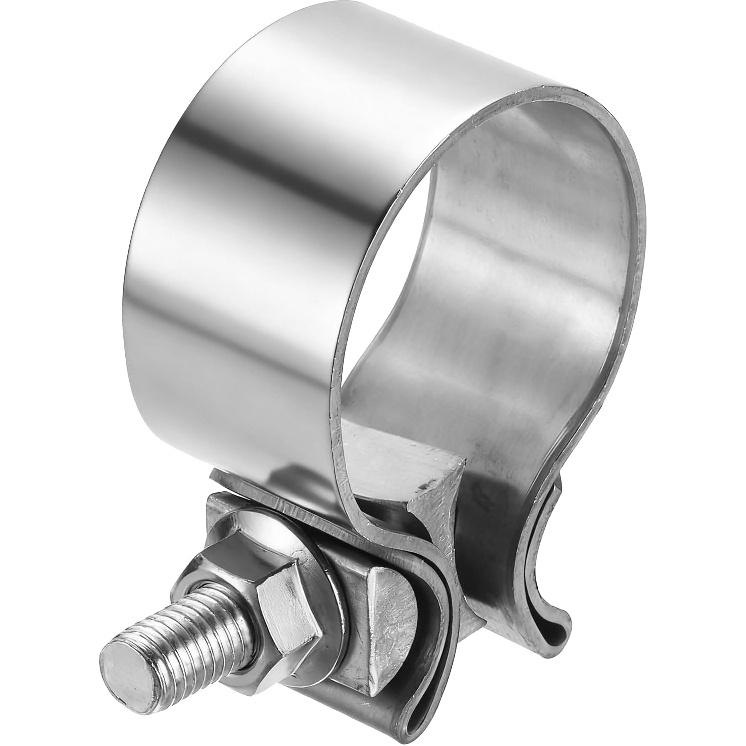 HARFINGTON 410 Stainless Steel Exhaust Clamp 2.48" Butt Joint Narrow Band Muffler Seal Exhaust Narrow Lap Butt Clamps for Pipes Muffler Converters