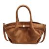 Vintage Faux Suede Women's Small Tote Bag Fashion Design Ladies Shoulder Crossbody Bags Retro Matte Female Purses and Handbags