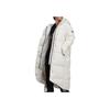 adidas Women Big Baffle Hooded Down Coat Zipper Design Warm Thickened Outdoor Casual Outerwear White GQ2509