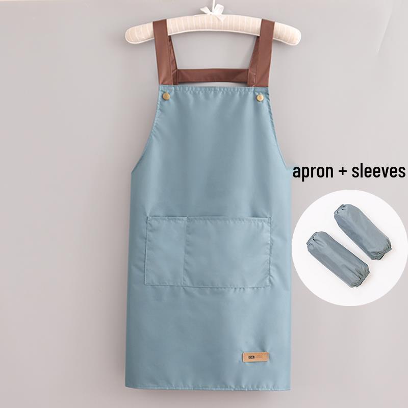 Korean Style Waterproof Unisex Kitchen Apron with Custom Logo