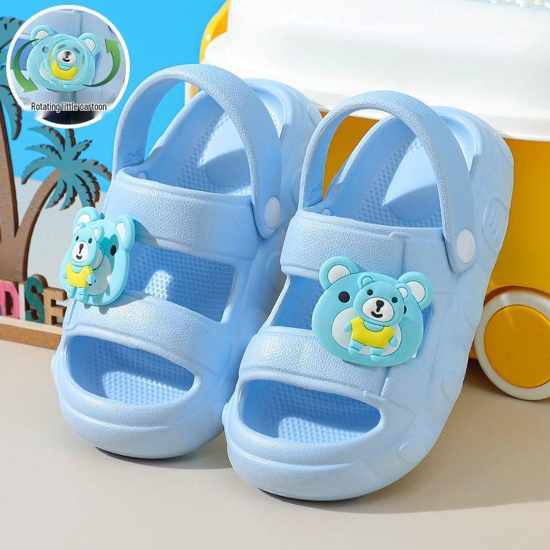 Panda Boys' 2026 Summer Toe Protection Sandals - Soft Sole Casual Beach Shoes for Small and Medium Children