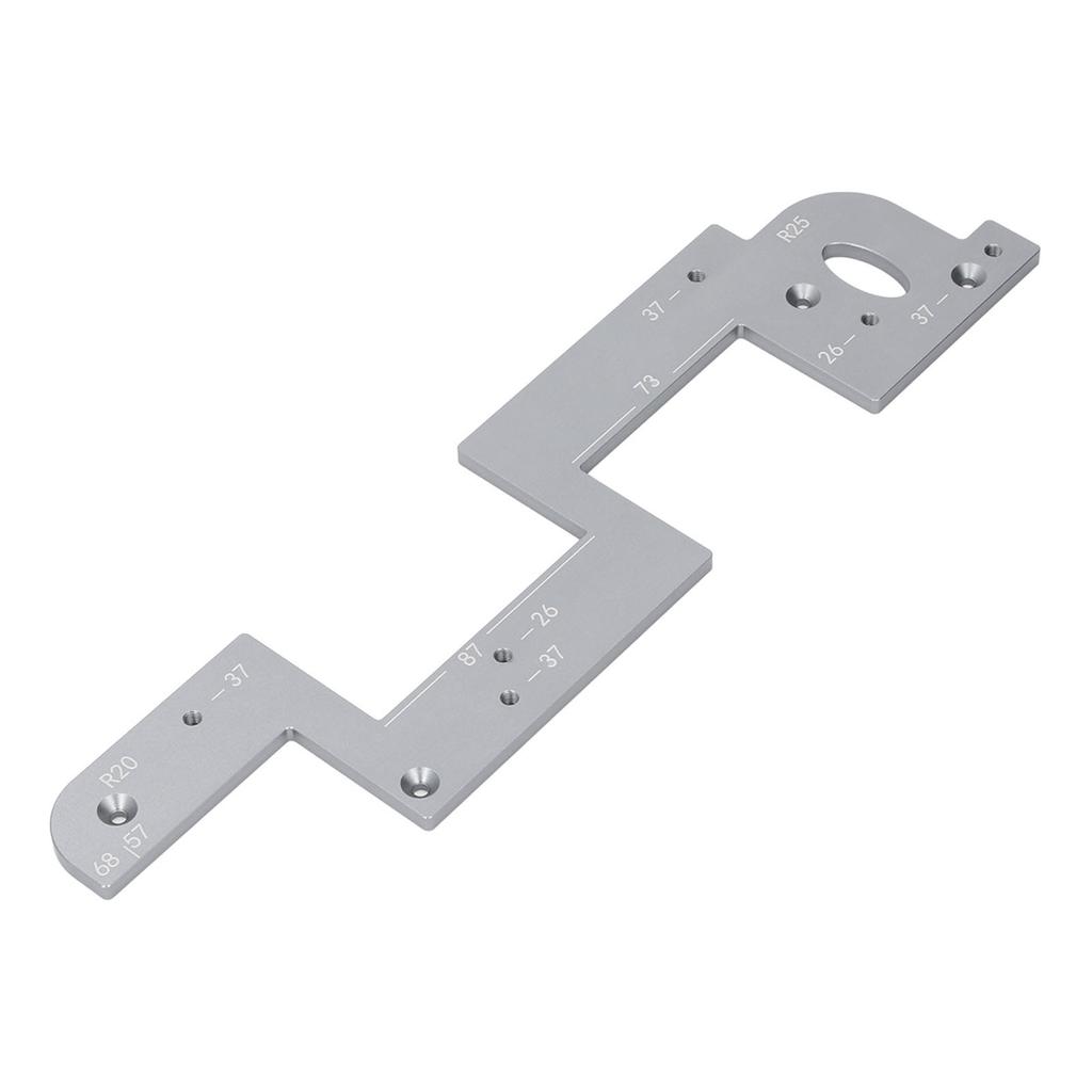 Woodworking Slotting Router Template High Accuracy Aluminum Alloy Cabinet Door Non Handle Slot Moldi