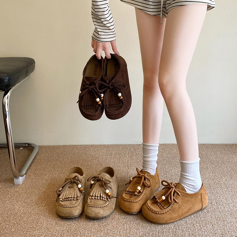 Comfortable Soft Bottom Round Toe Casual Shoes Fashionable Versatile Rubber Sole Women's Summer High-quality Single Shoes