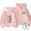 Trendy Kids Zipper Hooded Sweatshirt Cute Kawaii Winter Street Style Tops Crayon Shin Chan Children 3 14