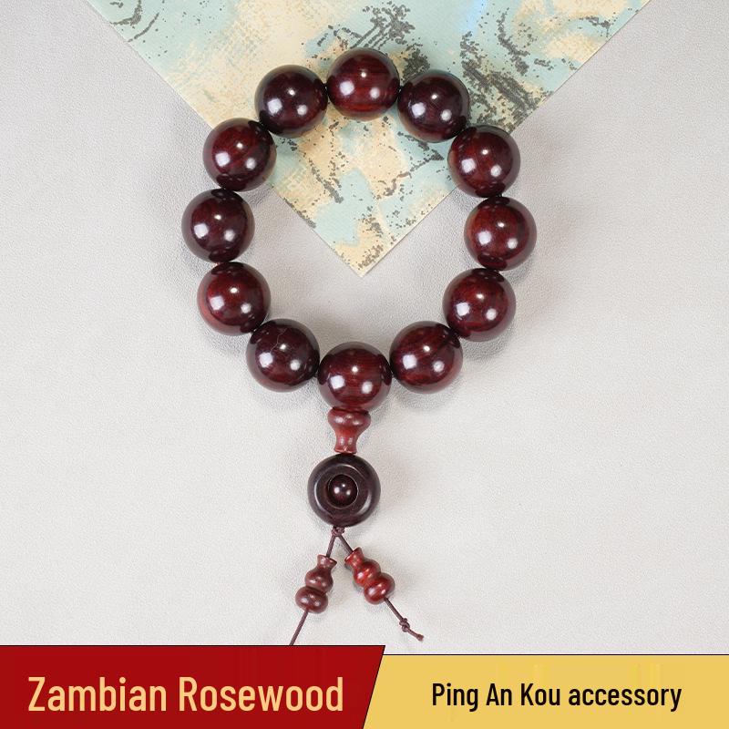 

Мужской браслет из бусин для буддийской молитвы из африканского сандала малого листа высокой плотности - Ремесленные украшения, Четки Вэньвань и Аксессуар для игры 20mm x 12 Beads