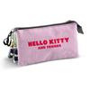 Triple Pencil Case - Hello Kitty Panels - Multicolor - One Size
