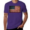 American Flag Tshirt For A Boy Vintage Clothes Summer Top Unisex Workout Shirt