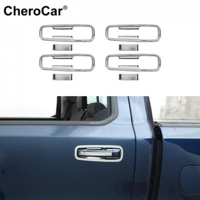 8X Chrome Exterior Door Handle Frame Cover Trim Bezels Kit For Dodge Ram 2018-20