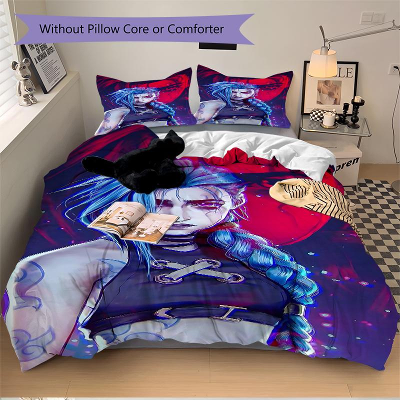 3Pcs Fantasy Cyberpunk Character Bedding Sets For All Sizes New 3D Printed Bed Cover Comforter Duvet Cover Pillowcase Bedroom Decoration
