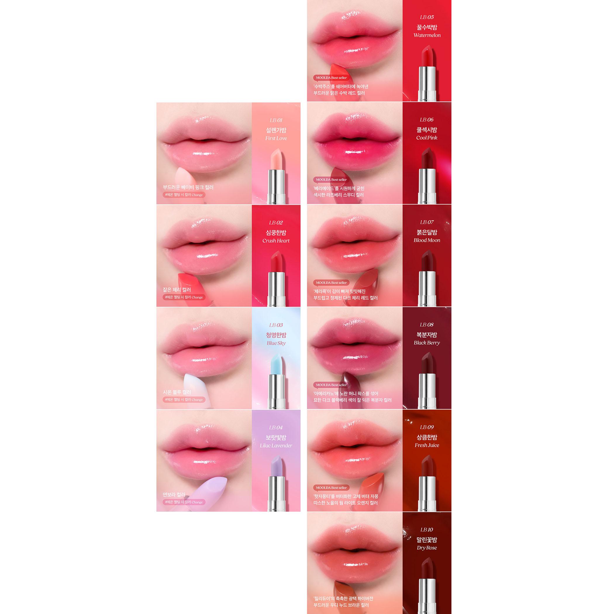 

MOOLDA Tinted Lip Balm (Choose 1 of 10 Shades) — Hydrating Color Lip Care Balm LB1, LB2, LB3, LB4, LB5, LB6, LB7, LB8, LB9, LB10