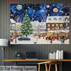 1Pcs Snowy Town Christmas Tree Stars Decoration Background Winter Backdrop For Photo Studio Photo Booth Party