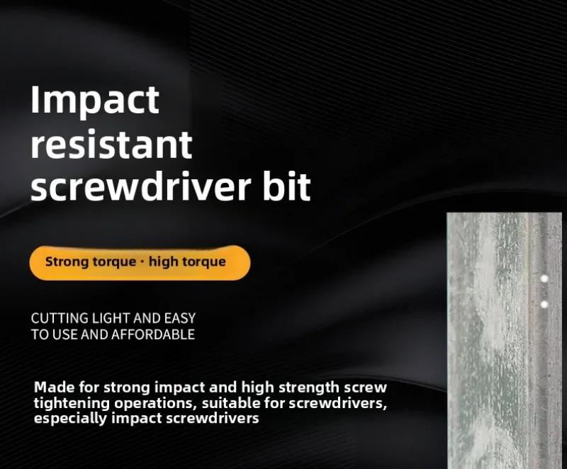 Magnetic Anti-shock Batch Head High Hardness Non-Slip Impact Bits Cross Screwdriver 25/50/65/70/90mm Screwdriver Set